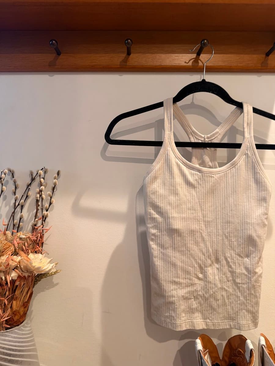 Nulu Strappy Shelf Cami in White