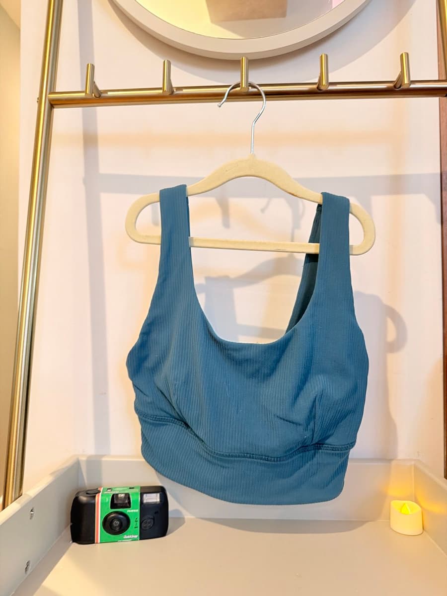 Align Ribbed Bra in Green Jasper