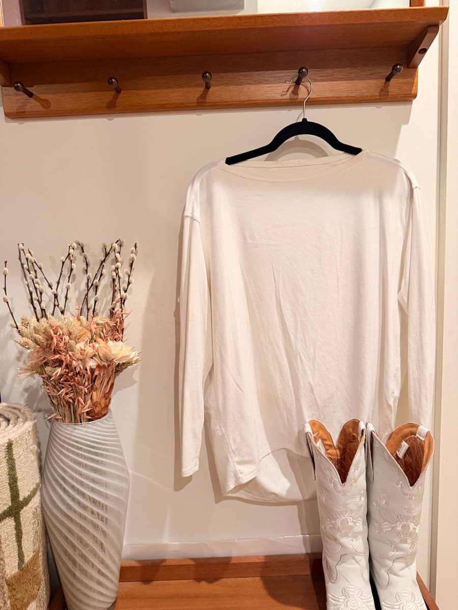 Back in Action Long Sleeve Shirt in White