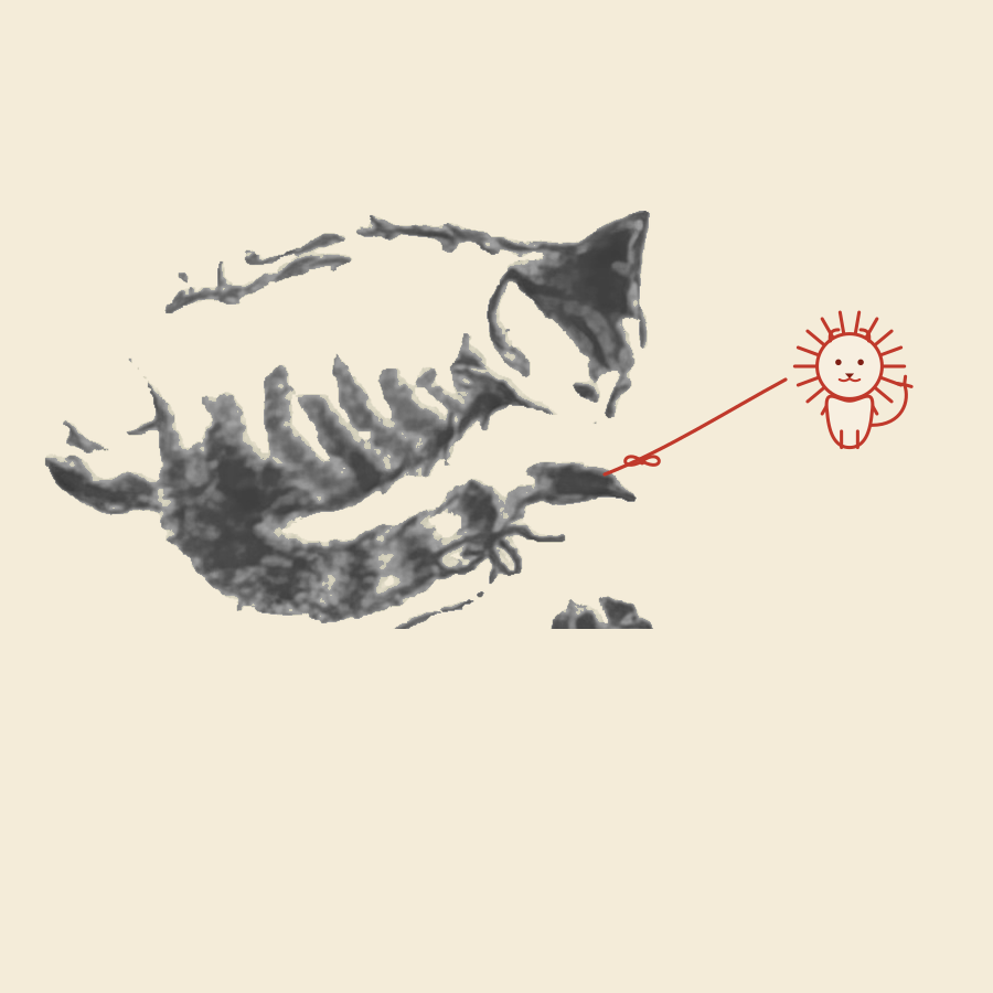 Cat and toy tattoo line art.